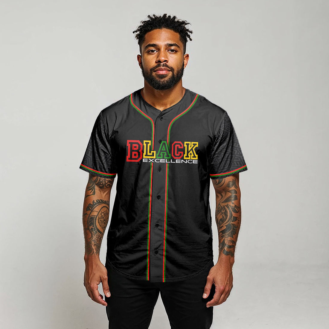 Personalized Black Excellence Baseball Jersey