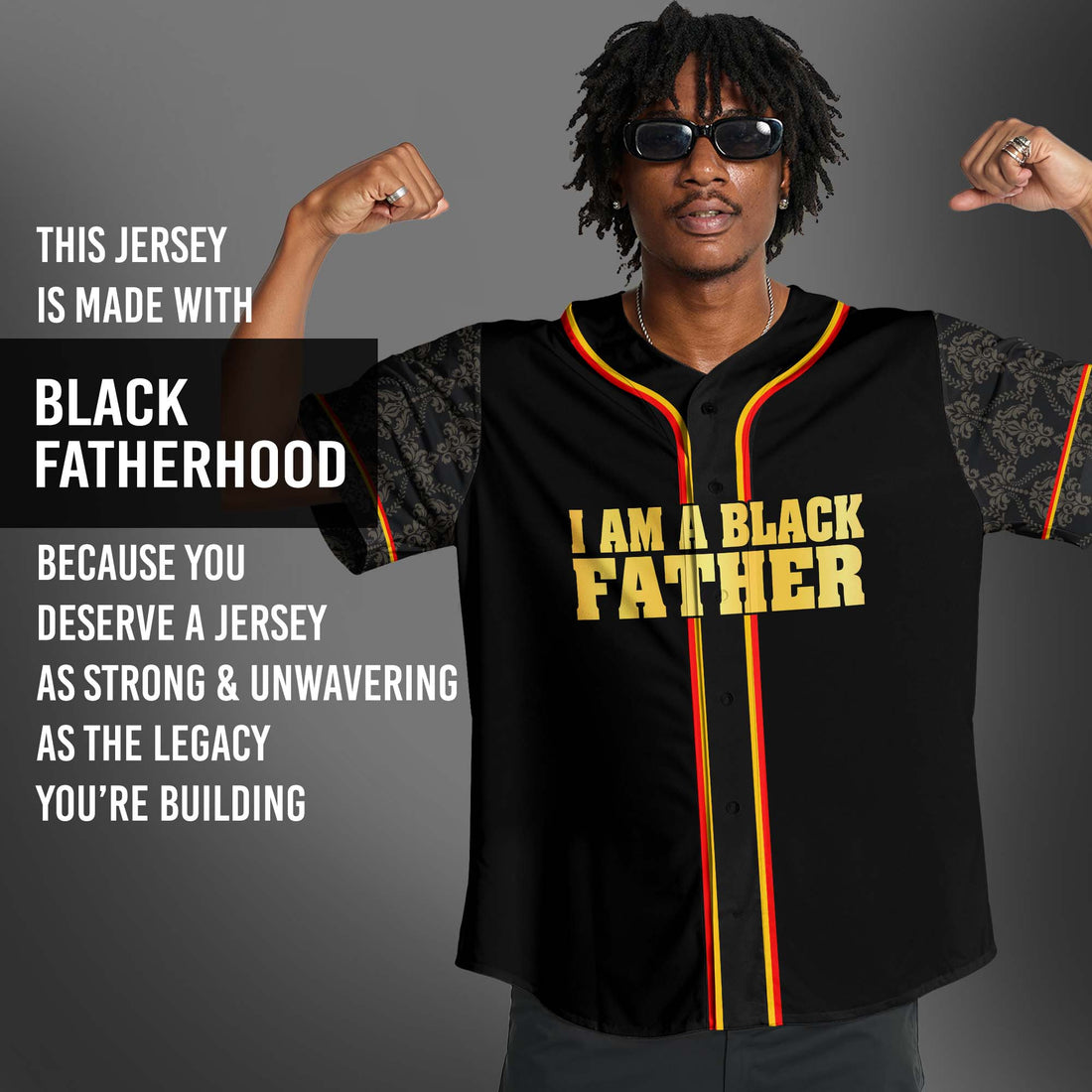 "Black Father" Baseball Jersey & Hat Bundle