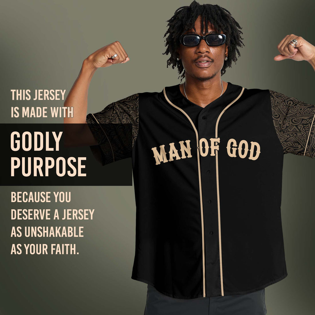 "Chosen Man" Baseball Jersey & Hat Bundle