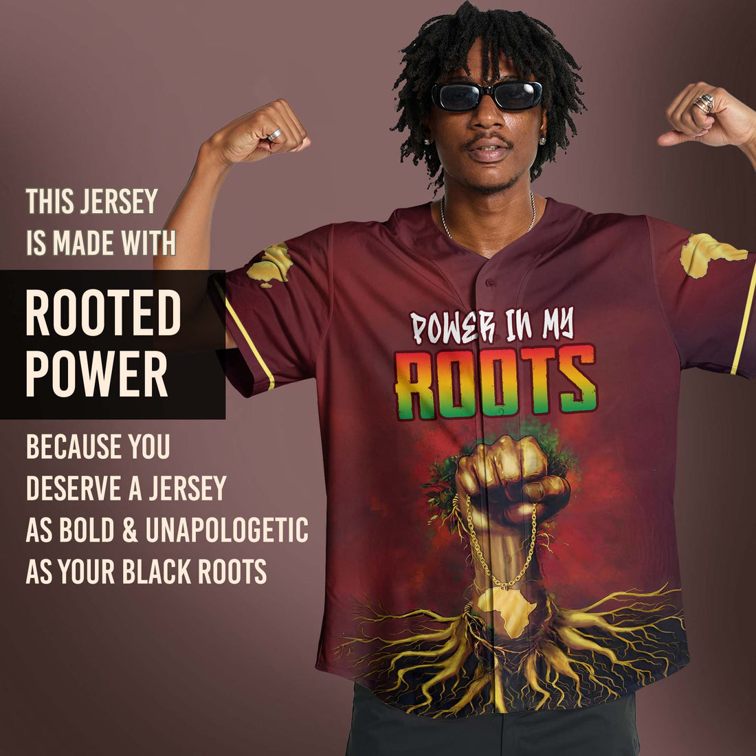 "Rooted Power" Baseball Jersey & Hat Bundle
