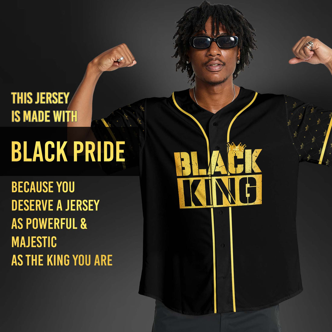 Personalized "Crown King" Baseball Jersey & Hat Bundle