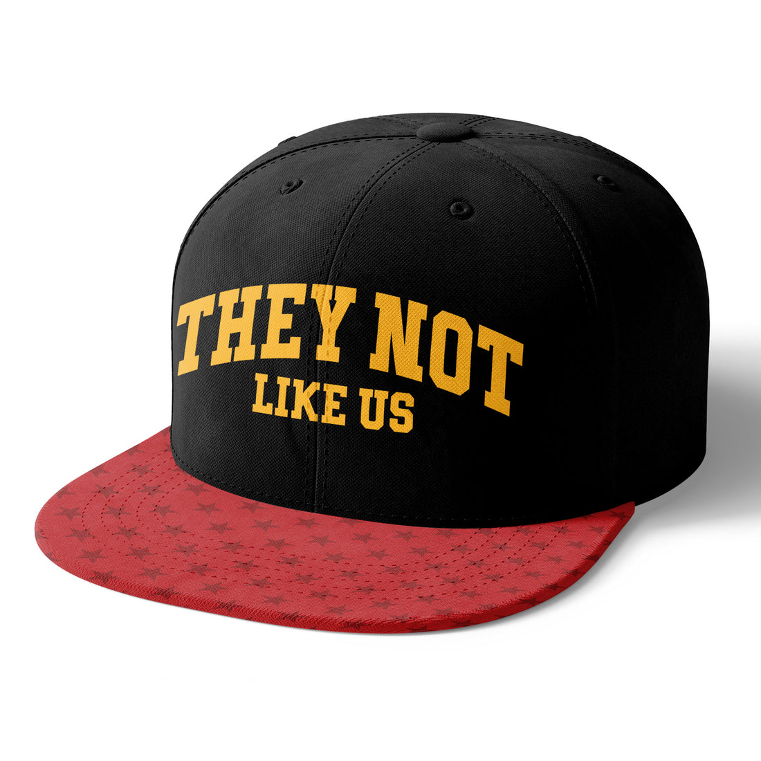 My Skin Color Is Not A Crime Snapback Hat Red & Gold